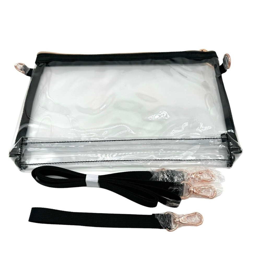 Clear Crossbody Wristlet Purse Bag Stadium Approved Bag for Work Concert Sport - Picture 2 of 9
